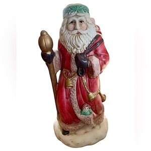 Vintage Santa Claus Jolly Saint Nicholas Ceramic Statue